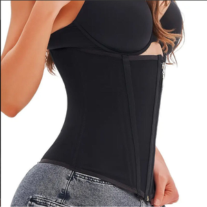 Faja Reductora <span class=keywords><strong>de</strong></span> Cintura para Mujer con Cremallera Dorada y Cierre <span class=keywords><strong>de</strong></span> Múltiples Ganchos, Moldeadora <span class=keywords><strong>de</strong></span> Abdomen, Efecto Reloj <span class=keywords><strong>de</strong></span> Arena, Venta al por Mayor, Logotipo OEM - Product Image 3