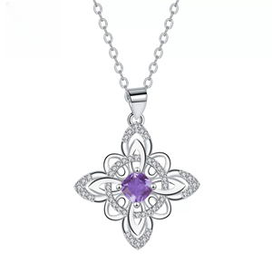 Collar Clásico <span class=keywords><strong>de</strong></span> Nudo <span class=keywords><strong>de</strong></span> Bruja <span class=keywords><strong>de</strong></span> Plata Tailandesa con Circonitas, Nudo Céltico <span class=keywords><strong>de</strong></span> <span class=keywords><strong>Buena</strong></span> <span class=keywords><strong>Suerte</strong></span>, Amuleto CZ, Símbolo Wiccano, Joyería <span class=keywords><strong>de</strong></span> Protección - Product Image 4