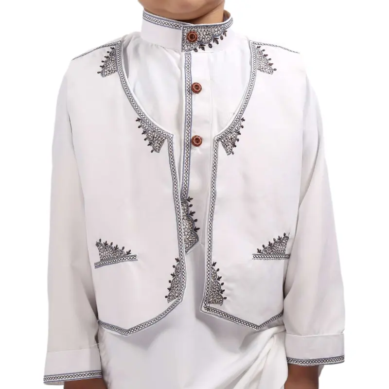 חדש עיצוב סיטונאי מחיר מוסלמי ילדי שמלת 2 pcs Thobe עבור ילד