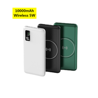 Batterie externe ultra-mince 10000 mAh la plus vendue, personnalisable avec logo, double entrée USB et Micro USB, chargement sans fil, affichage LED