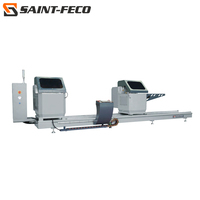 Scie à onglet double tête CNC robuste pour profilés de fenêtres en aluminium et PVC/UPVC avec moteur PLC et roulement LJG-CNC-650