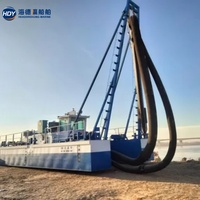 Малогабаритный дизельный гидроударный земснаряд HeadDredging, производительность 150-300 м³/ч, глубина дноуглубления 10 м, для добычи песка