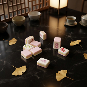 Factory Wholesale Price Fun Acrylic Mahjong Tiles Customizable Design Thin American Mahjong Tiles 4-Player Game <b>Set</b> - Product Image 6