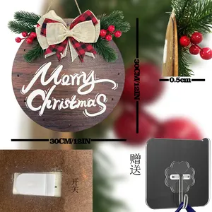 Decorazioni natalizie che elencano decorazioni per porte con fiocco decorazioni natalizie luci luci luminose in legno alfabeto