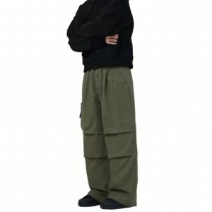 Overol Americano Holgado Retro Simple Sabin, Unisex, Corte Recto Medio, Estilo Paracaidista, Casual, Versátil, Antiarrugas - Product Image 1