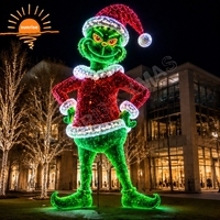 Décoration lumineuse LED extérieure étanche IP67 de grande envergure pour Noël, sculpture 3D pour projets de parcs à thème