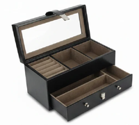 Boîte à bijoux classique de luxe, faite à la main, durable, robuste, grande capacité, légère, en cuir, avec fermeture magnétique, multifonctionnelle