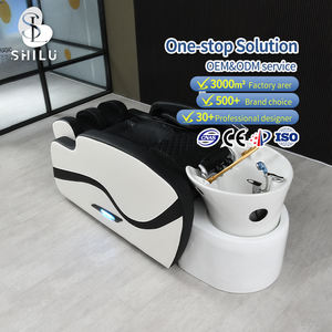 Chaise de spa de cheveux de beauté au design moderne de luxe AM5B Chaise de lavage de salon de tête avec circulation d'eau Shampooing Bol Lit Shampooing - Product Image 1