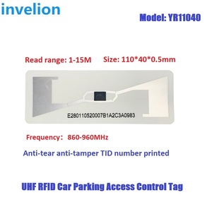 Impreso TID diseño resistente a los rayos UV UHF parabrisas de vehículos pegatina antidesgarro adhesivo pasivo etiqueta <span class=keywords><strong>RFID</strong></span> para estacionamiento de automóviles - Product Image 3