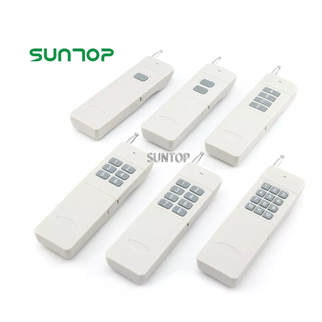 SUNTOP Long Distance Wireless Remote Control Switch Rf Learning Code Remote Control Garage Door Lock Universal Remote Controls