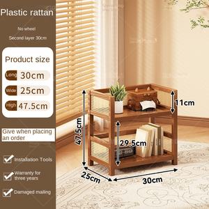 <span class=keywords><strong>Meuble</strong></span> de rangement moderne à roulettes pour salon, <span class=keywords><strong>petit</strong></span> chariot <span class=keywords><strong>CD</strong></span>, étagère de rangement simple en bambou à 3 niveaux, mobilier de maison - Product Image 6