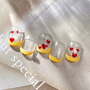 1 Pieza de Pegatinas de Uñas con Purpurina de Corazón Rojo para el Día de San Valentín - Diseño de Dibujos Animados Autoadhesivo Brillante con Corazones para Decoración de Uñas - Product Image 5