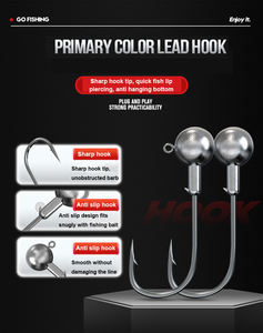 Ensemble de leurres de pêche en silicone souple à lente descente Garroted de 61 pièces, avec hameçons de tête de jig - Product Image 3