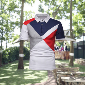 เสื้อโปโลชาย คอปก แขนสั้น สีบล็อก พิมพ์ลายแบบซับลิเมชั่น ติดกระดุม  สำหรับใส่หน้าร้อน ขายส่ง รับผลิตตามสั่ง พิมพ์โลโก้ ปี 2026 - Product Image 2
