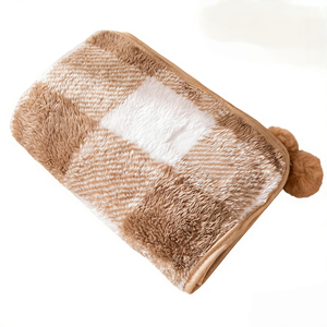 Bestseller Creme-Farbene Doppelseitige 100% Polyester Faltbare Anpassbare Haustierdecke Warme Ganzjahres-Katzen- und Hundedecke - Product Image 1
