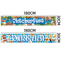 Chemin de table Oktoberfest en polyester, motif bavarois, bière, bretzel, saucisse, pour fête, nappe de table, décoration de cuisine
