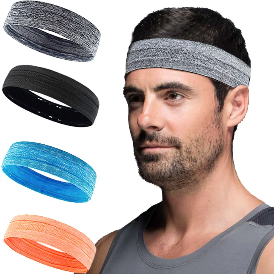 Tie On Headband For Women Men Running Sport Bicycle Athletic Hair Head Band Elastic Sports Sweat Sweatband
