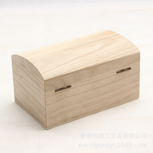 Wooden Storage <b>Box</b> Paulownia Wood Rectangular Flip Top Jewelry <b>Box</b> Household Organization <b>Box</b> Solid Color Covered - Product Image 3