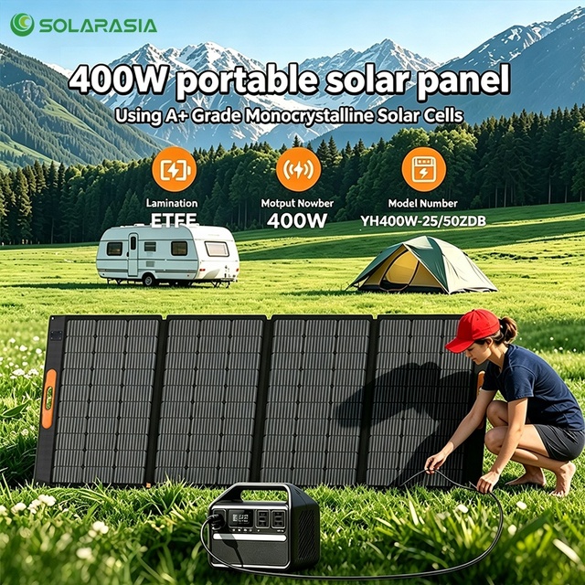 Foldable Solar Panel 300W 400W 500 Watt Waterproof Topcon Monocrystalline ETFE Portable Solar Panels for Portable Power Station