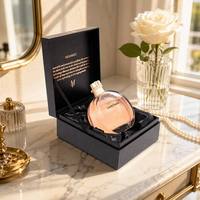 Emballage personnalisé avec logo OEM pour cosmétiques de luxe, boîtes cadeaux cosmétiques noires personnalisées, boîtes magnétiques pour emballages de parfums