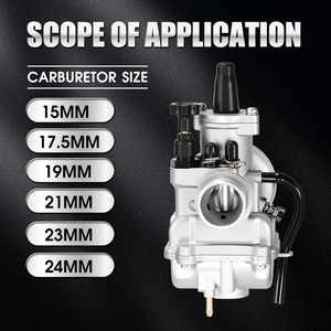 摩托车化油器套件15/17.5/19/21/23/24毫米化油器Mofa Bravo轻便摩托车Ciao，Boxer，Bravo 50 - Product Image 2
