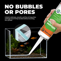 Scellant en silicone pour aquarium 300 ml, adhésif à forte adhérence pour aquariums, vitrines et puits de lumière