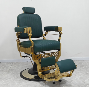 Custom Color Durable PU Leather Gold Barber <b>Chair</b> Aluminum Alloy for Professional Salon Gym School Use 360 Degree - Product Image 6