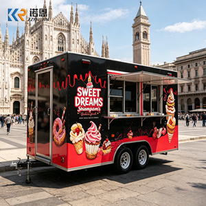 Camion de restauration BBQ personnalisé OEM avec cuisine complète, chariot de nourriture de rue mobile <span class=keywords><strong>à</strong></span> vendre, remorque <span class=keywords><strong>à</strong></span> hot-dogs rapide - Product Image 3