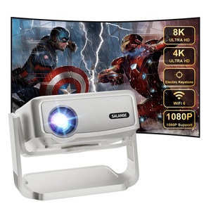 Salange 2024 gran oferta P90 Android <span class=keywords><strong>WIFI</strong></span> BT Full HD 1080P Mini proyector con soporte ajustable portátil Smart Home Video Beamer - Product Image 1