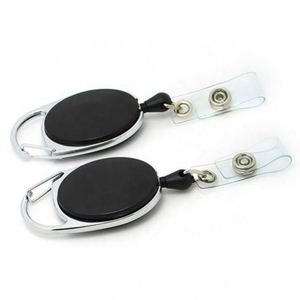 High Quality <b>Plastic</b> Customized Business Card Holder Badge Holder Retractable Reels with Logo 3 in - Product Image 6