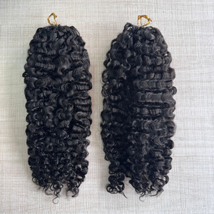 Extensions de cheveux naturels en gros, ondulés en profondeur, bouclés birmanes, afro crépus, pour tresses au crochet, en stock - Product Image 5
