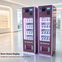Distributeur automatique intelligent 12 voies avec SDK, haute rentabilité, pour snacks, boissons et cigarettes, 12 à 24 TUNNELS, gestion cloud