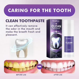 ORALHOE Private Brand Oral Care Cleaning <strong>Teeth</strong> Yellow Stains <strong>Shining</strong> Purple Brightening <strong>Teeth</strong> Whitening <strong>Tooth</strong> Paste - Product Image 5
