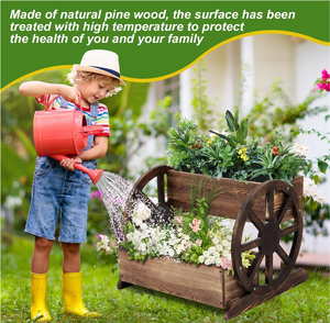 Jardinières rustiques <span class=keywords><strong>en</strong></span> <span class=keywords><strong>bois</strong></span> carrées à 2 niveaux, pour l'intérieur et l'extérieur, décoration vintage, <span class=keywords><strong>pot</strong></span> pour fleurs, patio, véranda - Product Image 5