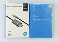 Kabel Justlink USB C ke HDMI 2.0 4K60Hz Tipe C ke HDMI 4K UHD 3D Kabel Nilon Kepang untuk Ponsel Laptop TV Monitor Proyektor