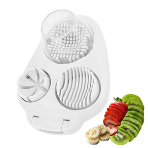Trancheuse 3-en-1 à fil en acier inoxydable, robot culinaire multifonction avec récipient - Product Image 5