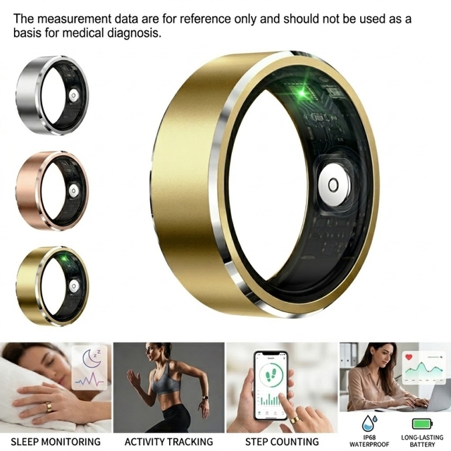 Smart Sport Sleep Detection Step Count Hrv Family Care Alarm Clock Wearable Ring Supplier Charging Cable