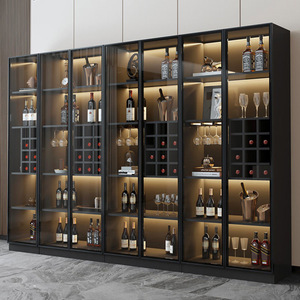 Meuble de cuisine moderne de luxe en bois massif écologique, buffet, armoire <span class=keywords><strong>à</strong></span> vin, présentoir <span class=keywords><strong>à</strong></span> whisky, <span class=keywords><strong>cave</strong></span> de rangement - Product Image 3
