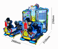 Nouveau simulateur de course interactif à deux joueurs pour borne d'arcade, fonctionnant à monnayeur, construction métal-plastique, prise en charge de la langue anglaise, à vendre