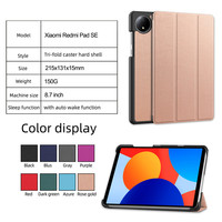 Usine En Gros De Luxe En Cuir PU Tri-Fold Stand Smart Flip 8.7 Pouces Tablette Couverture pour 2024 Xiaomi Redmi Pad SE Cas