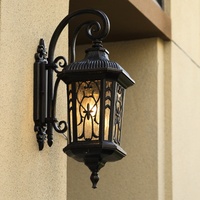 Applique murale d'extérieur E27 de style européen, lampe à LED en aluminium étanche pour allée de jardin, porte de maison par style