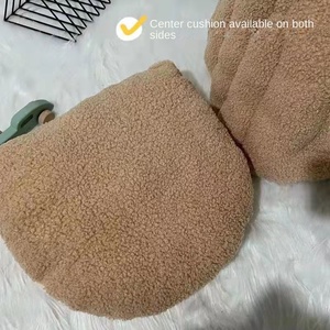 Lit et maison pour chat semi-fermé en tissu chaud d'hiver, niche de sommeil intérieure pour chaton et chiot - Product Image 4