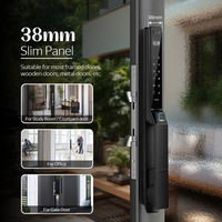 Serrure de porte intelligente avec interphone vidéo, lecteur d'empreintes digitales 3D, carte Tuya Wifi, en aluminium étanche, pour porte coulissante