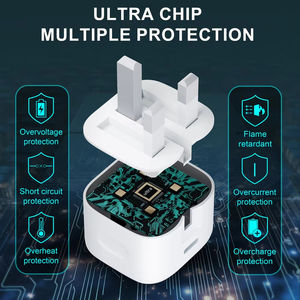 Cargador Rápido PD de 20 W para Reino Unido, Enchufe y Cable de Carga Tipo C, Adaptador de Corriente y Cable para iPhone - Product Image 6