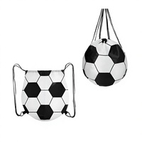 Sac à dos à cordon de serrage pour enfants, thème football, pour marathon et fêtes, avec compartiment, logo imprimable, écologique, idéal pour l'export.