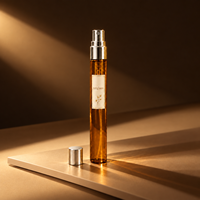 Flacon pulvérisateur de parfum en verre transparent de luxe, fin et élégant, avec atomiseur et capuchon argentés, pour l'emballage de parfums (vente en gros)