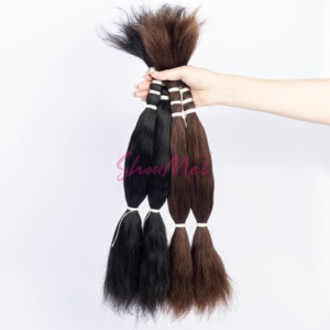 ช่อต่อผมสำหรับผมเปียแบบ Boho Goddess ช่อต่อผมสีดำธรรมชาติจาก12A อินเดีย - Product Image 2