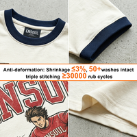 T-shirts graphiques surdimensionnés vintage personnalisés pour hommes, coupe classique, 100% coton, 260 grammes, impression numérique, tissu lourd