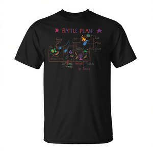 T-shirt Christmas Battle Plan, design natalizio carino, taglia unisex per adulti - Product Image 2