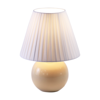Petite lampe de table en céramique, abat-jour en coton plissé, base en céramique naturelle, lampe latérale pour chambre d'enfant, tendance 2022